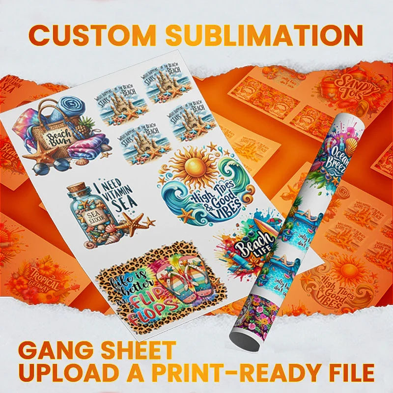 Build Your custom Sublimation DTF gang sheet